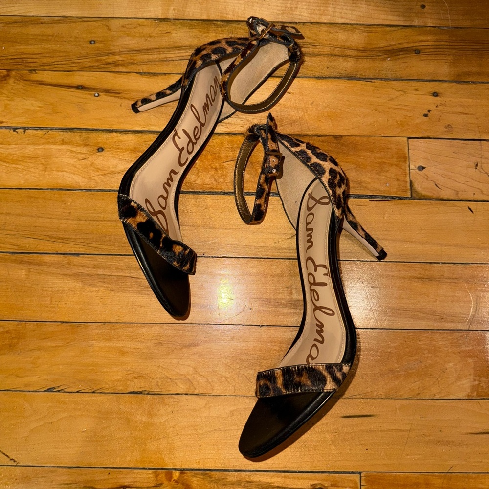 Sam Edelman Black and Leopard Heels